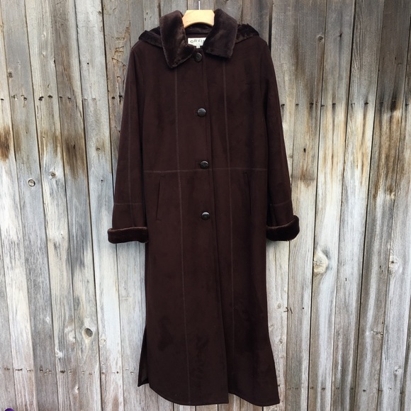 Orvis | Jackets & Coats | Orvis Vintage Y2k Faux Suede Fur Trimmed Long